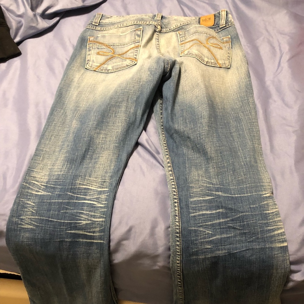 Size 30x29 1/2, BKE denim, Bootleg.